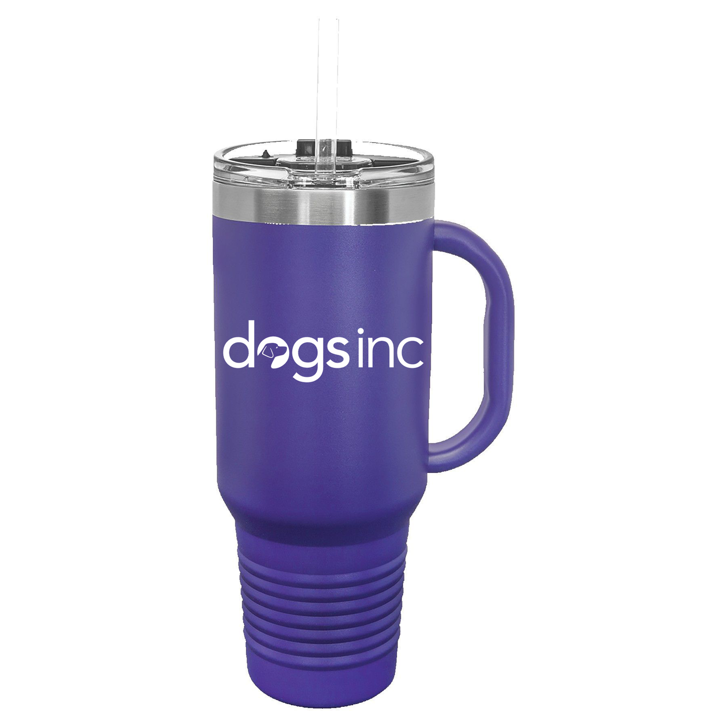 DogsInc PolarStanly Travel Handle Mug - Straw Included! Logo Engraved